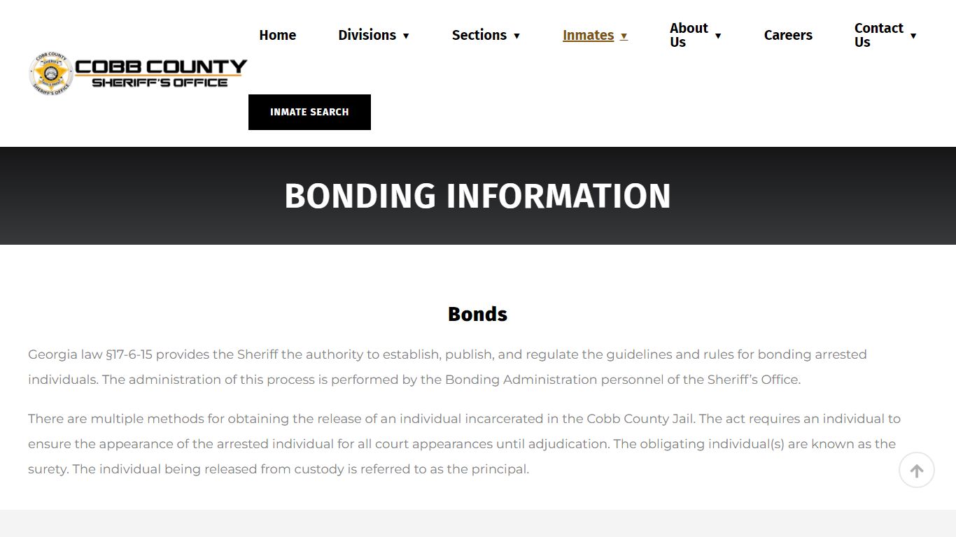 Cobb County Sheriff's Office - Bonding Information